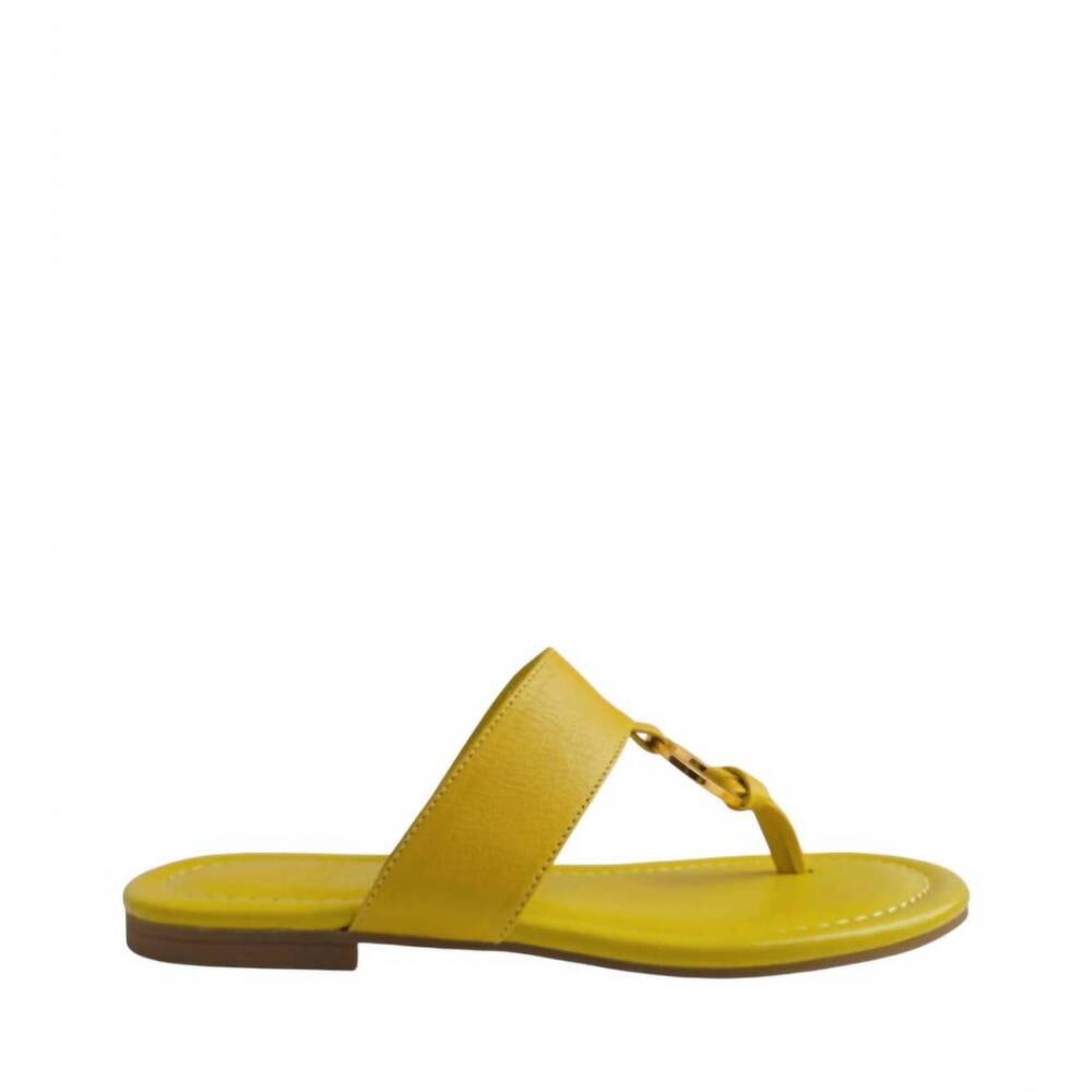 NEW ODISSI women's olivia flat sandals in yellow